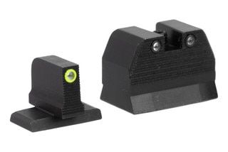 Optic-ready HK VP9 night sight set with yellow front ring.
